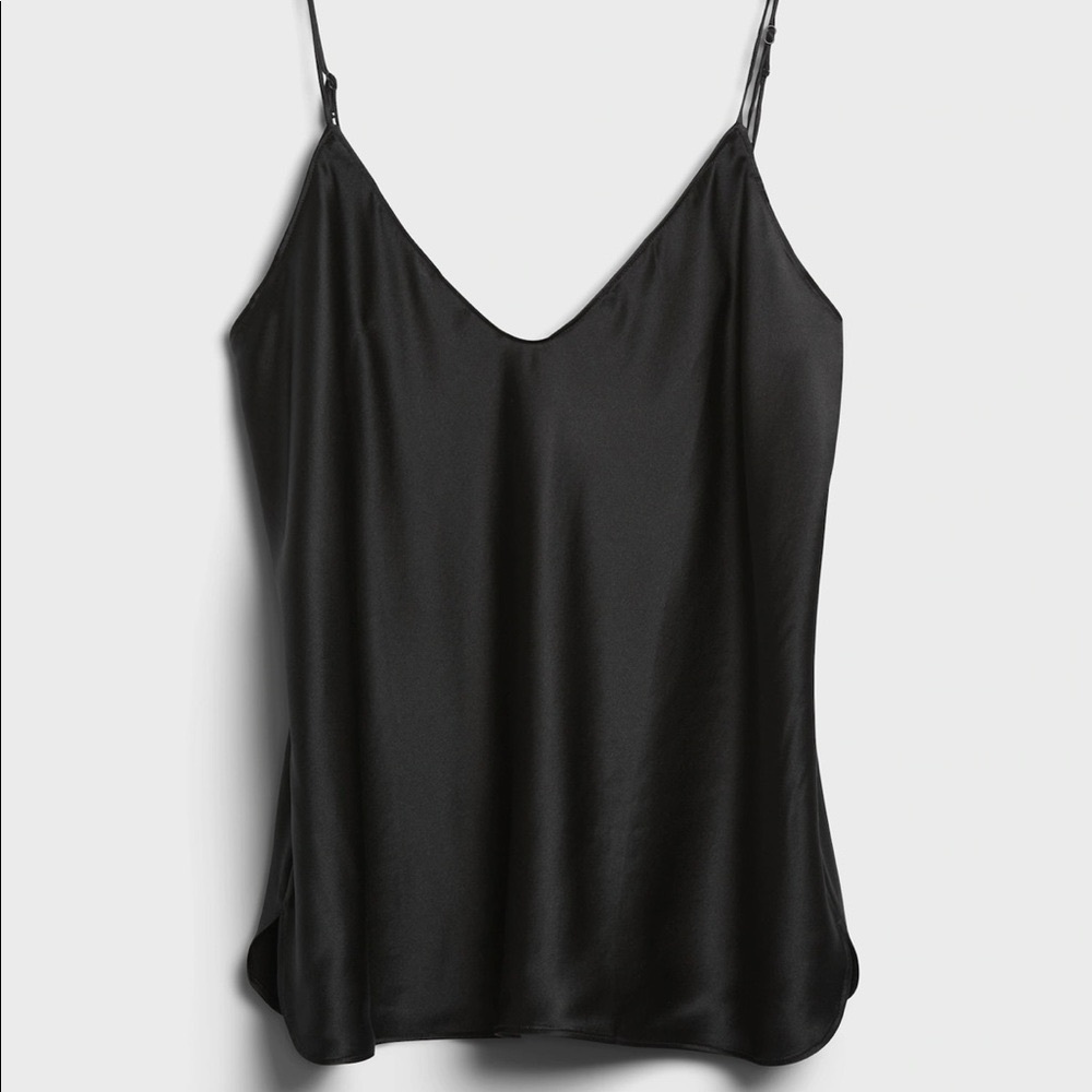 Banana Republic Bliss Silk Camisole in Black
